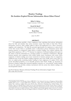 Shadow Trading: Do Insiders Exploit Private