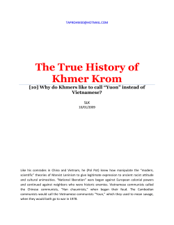 Why do Khmers like to call Yuon instead of