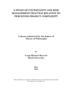 A Study of Uncertainty and Risk Management Practice Related to