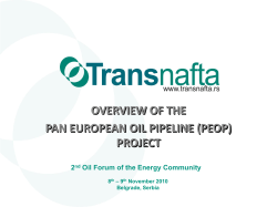 overview of the pan european oil pipeline (peop)
