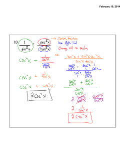 10. 1 sec2x sin2x tan2x +