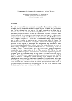 Designing an electronic socio-economic new atlas of Greece