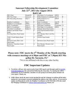 FDC Important Updates