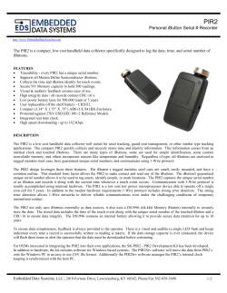 PIR2 Spec Sheet - Embedded Data Systems