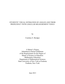 STUDENTS` VISUAL ESTIMATION OF ANGLES AND THEIR