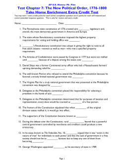 Chapter 7 Take Home EXTRA CREDIT TEST