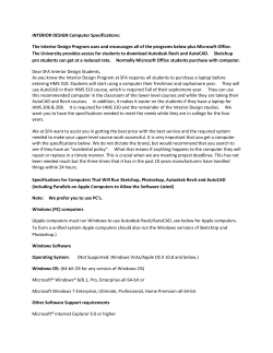 INTERIOR DESIGN Computer Specifications: The Interior Design