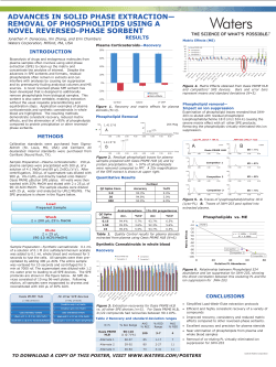 advances in solid phase extraction&mdash; removal of phospholipids