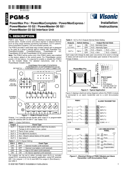D-302182 PGM-5 Installation Instructions
