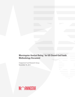 Morningstar Analyst RatingTM for US Closed
