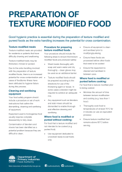 preparation of texture modified food