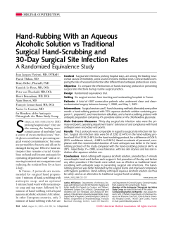 Hand-Rubbing With an Aqueous Alcoholic Solution vs Traditional
