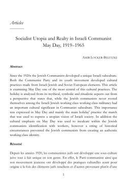 Socialist Utopia and Realty in Israeli Communist May Day