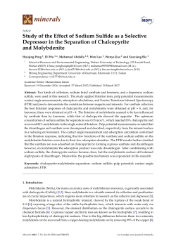 Study of the Effect of Sodium Sulfide as a Selective Depressor in the