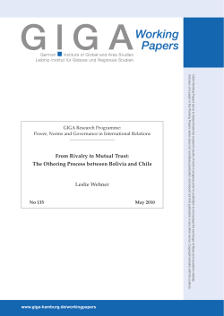 From Rivalry to Mutual Trust - GIGA | German Institute of Global and