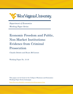 Economic Freedom and Public, Non-Market Institutions