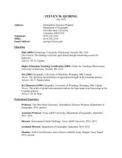 steven m. quiring - Department of Geography