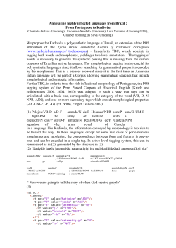 Annotating highly inflected languages from Brazil : From Portuguese