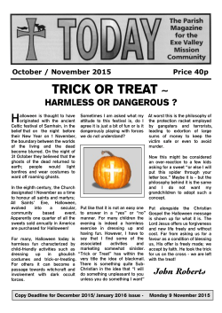 October / November 2015 - Exe Valley Mission Community