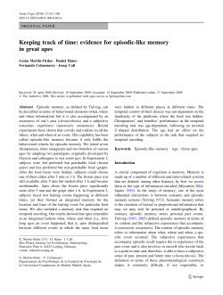 Keeping track of time: evidence for episodic