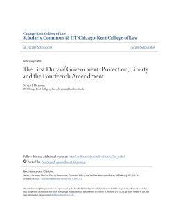 The First Duty of Government - Scholarly Commons @ IIT Chicago