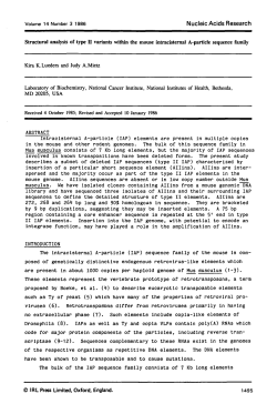 Structural analysis of type II variants within the mouse intracisternal