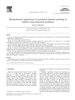 Biomechanical adaptations of transtibial amputee