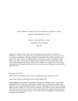 THE ECONOMIC AFTERMATH OF THE 1960s RIOTS