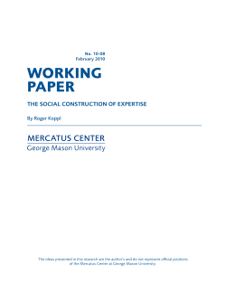 The Social Construction of Expertise (PDF Available)