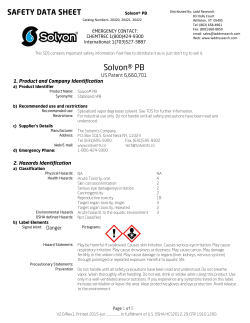 Safety Data Sheet for Solvon PB