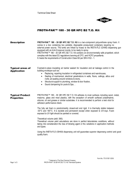 FROTH-PAK&trade; 180 - 30 QR HFC B2 TO Kit