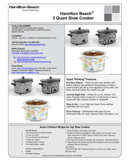Hamilton Beach&reg; 3 Quart Slow Cookers
