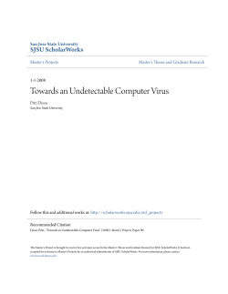 Towards an Undetectable Computer Virus