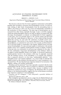 ACTIVATION OF PURIFIED PROTHROMBIN WITH HEMOPHILIC