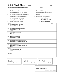 Introductions to Functions