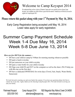 Camp Keyspot 2014 - Parkmead Keyspot