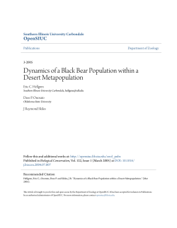 Dynamics of a Black Bear Population within a Desert