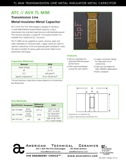 TL MIM Capacitor - American Technical Ceramics