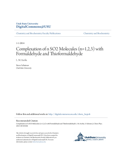 Complexation of n SO2 Molecules (n=1,2,3)