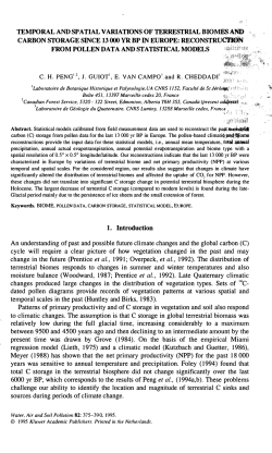 address  `  n An understanding of past and possible future climate