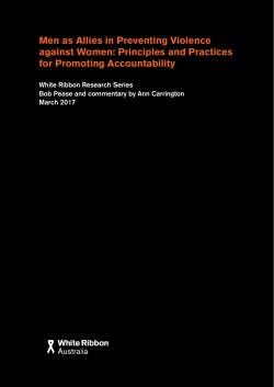 Men as Allies in Preventing Violence against Women