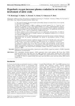Hyperbaric oxygen increases plasma exudation in rat trachea