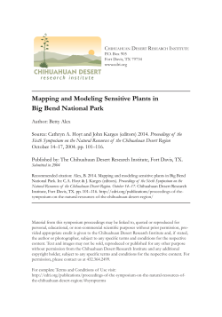 Mapping and Modeling Sensitive Plants in Big Bend National Park