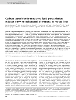 Carbon tetrachloride-mediated lipid peroxidation induces