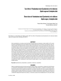 Toxic effects of Pseudanabaena tenuis (Cyanobacteria) on the