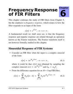 Frequency Response of FIR Filters