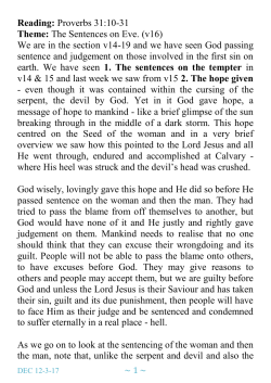 The Sentences on Eve. (v16) - Doncaster Evangelical Church