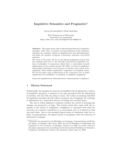 Inquisitive Semantics and Pragmatics