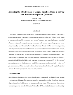 Assessing the Effectiveness of Corpus-based