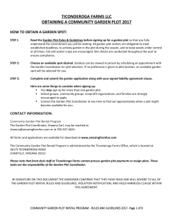 ticonderoga farms llc obtaining a community garden plot 2017